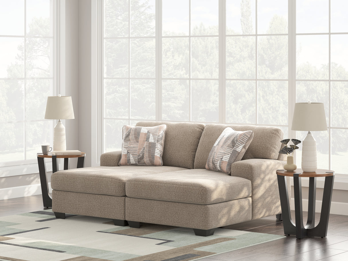 Mega Furniture - Ashley Furniture - Newellen Sectional - RAF 2-Piece Super Chaise / Hemp - 48404S4