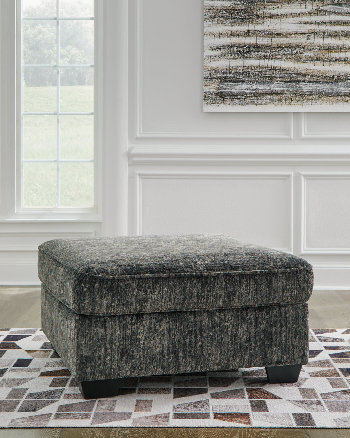 Mega Furniture - Ashley Furniture - Lonoke Living Room - Oversized Accent Ottoman / Gunmetal - 5050408