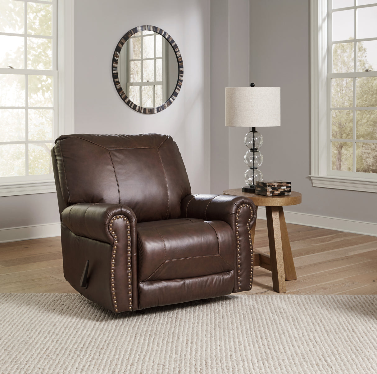 Mega Furniture - Ashley Furniture - Colleton Living Room - Rocker Recliner / Dark Brown - 5210725