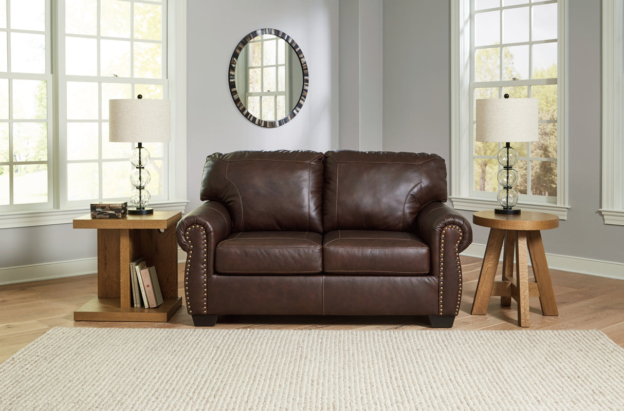 Mega Furniture - Ashley Furniture - Colleton Living Room - Loveseat / Dark Brown - 5210735