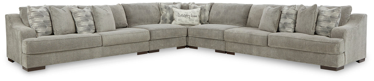 Mega Furniture - Ashley Furniture - Bayless Sectional - LAF 5-Piece Sectional / Smoke - 52304S3
