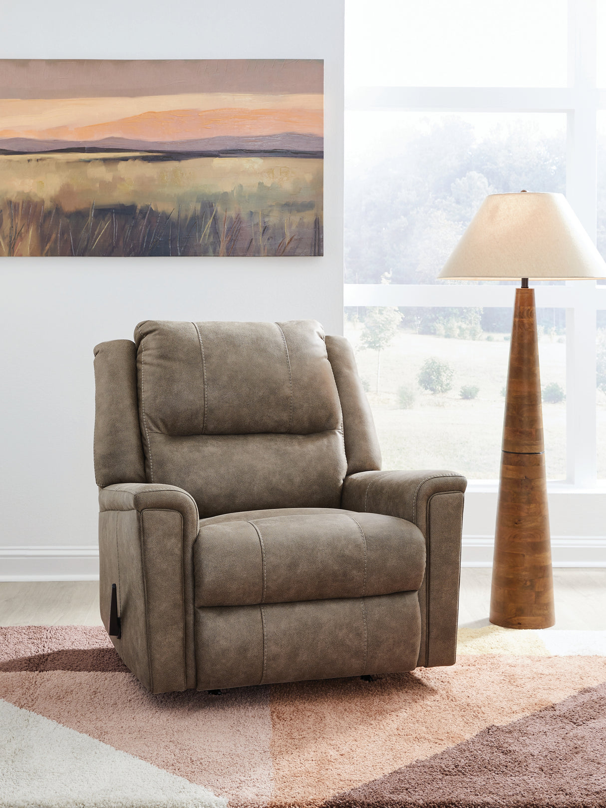 Mega Furniture - Ashley Furniture - Lixtowel Living Room - Rocker Recliner / Fog - PC5300525