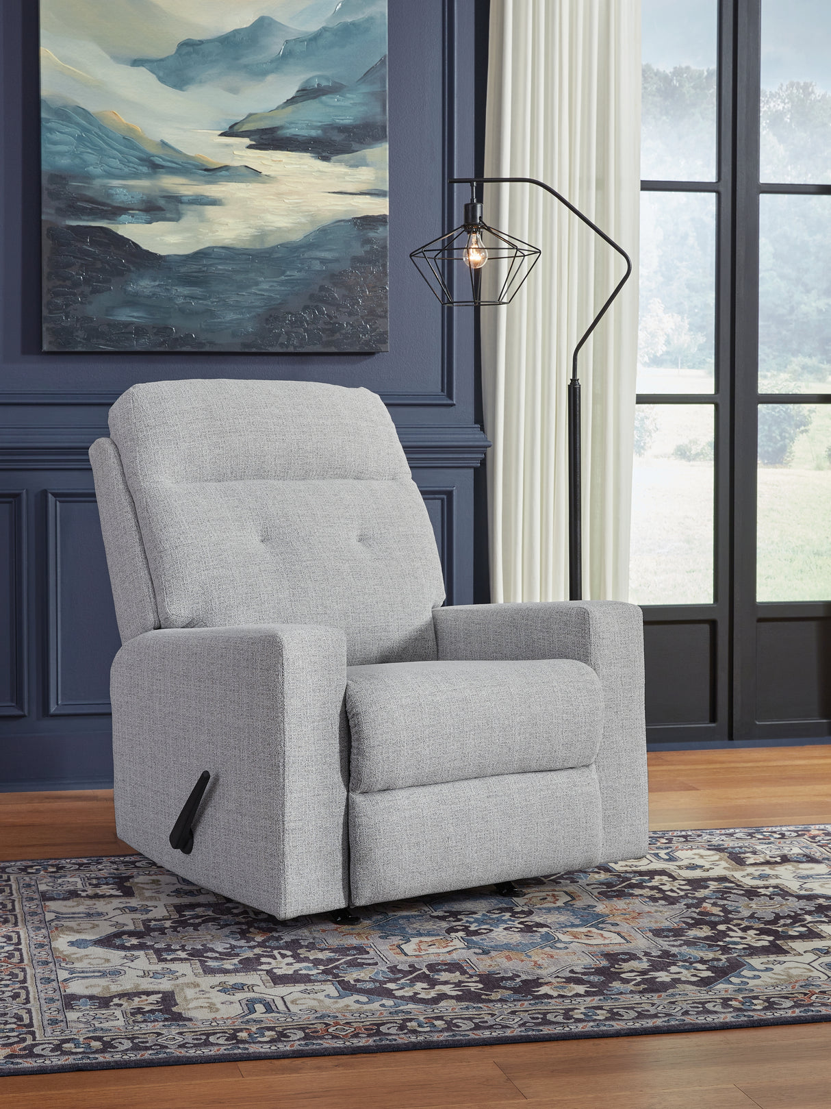 Mega Furniture - Ashley Furniture - Skillins Living Room - Rocker Recliner / Stone - PC5320425