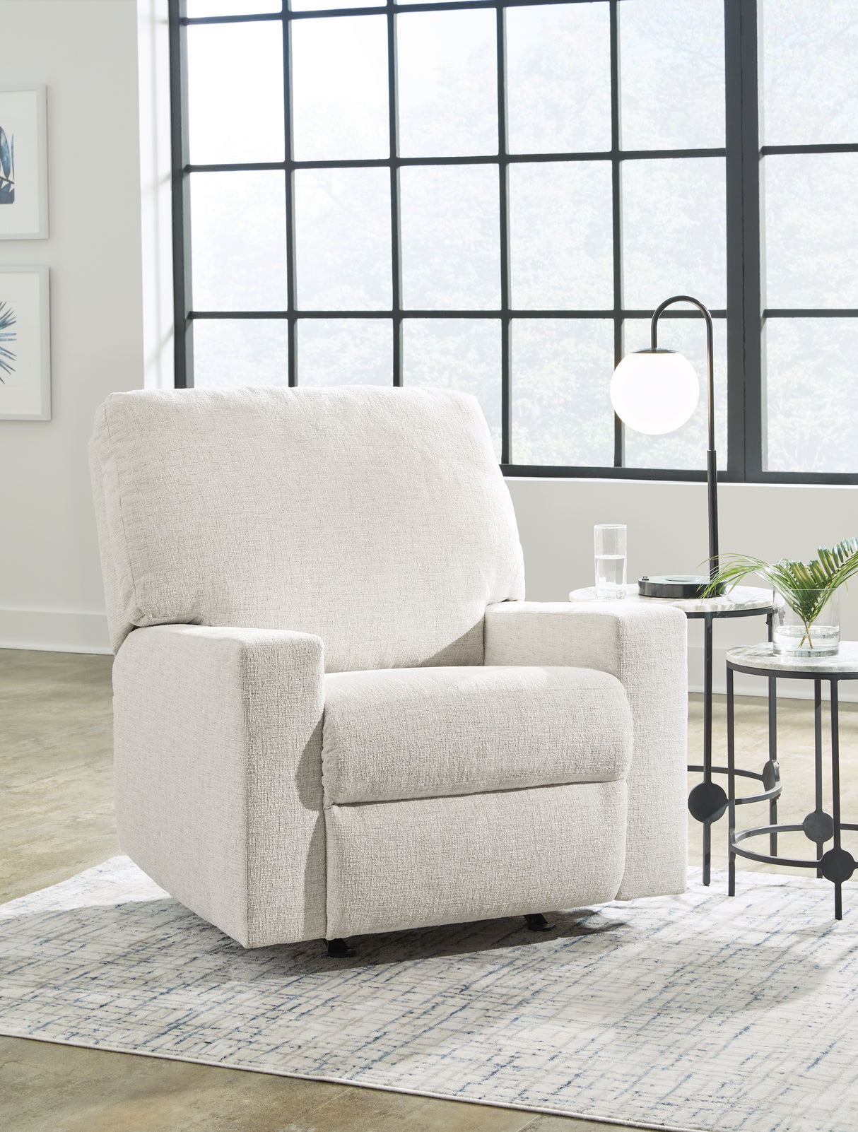 Mega Furniture - Ashley Furniture - Rannis Living Room - Rocker Recliner / Snow - 5360325