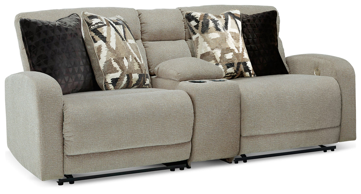 Mega Furniture - Ashley Furniture - Colleyville Sectional - 3-Piece Power Reclining Sectional / Stone - 54405S1