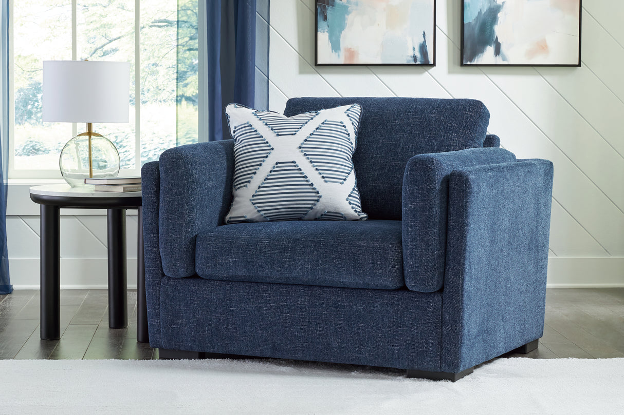 Mega Furniture - Ashley Furniture - Evansley Living Room - Chair and a Half / Navy - 5450223
