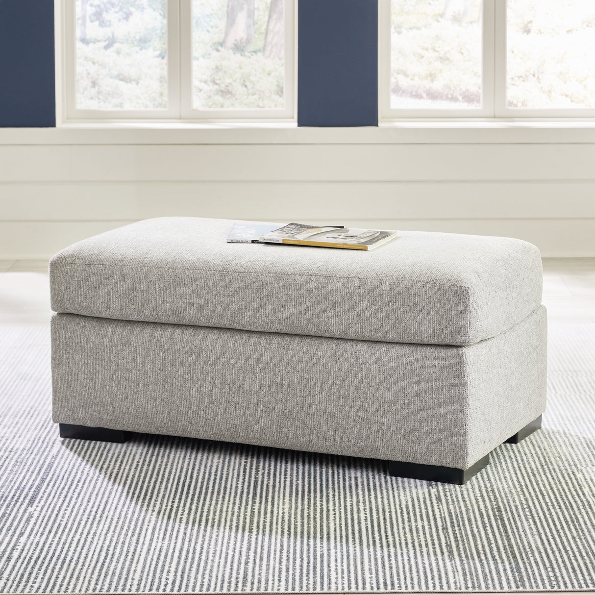 Mega Furniture - Ashley Furniture - Evansley Living Room - Ottoman / Pewter - 5450314