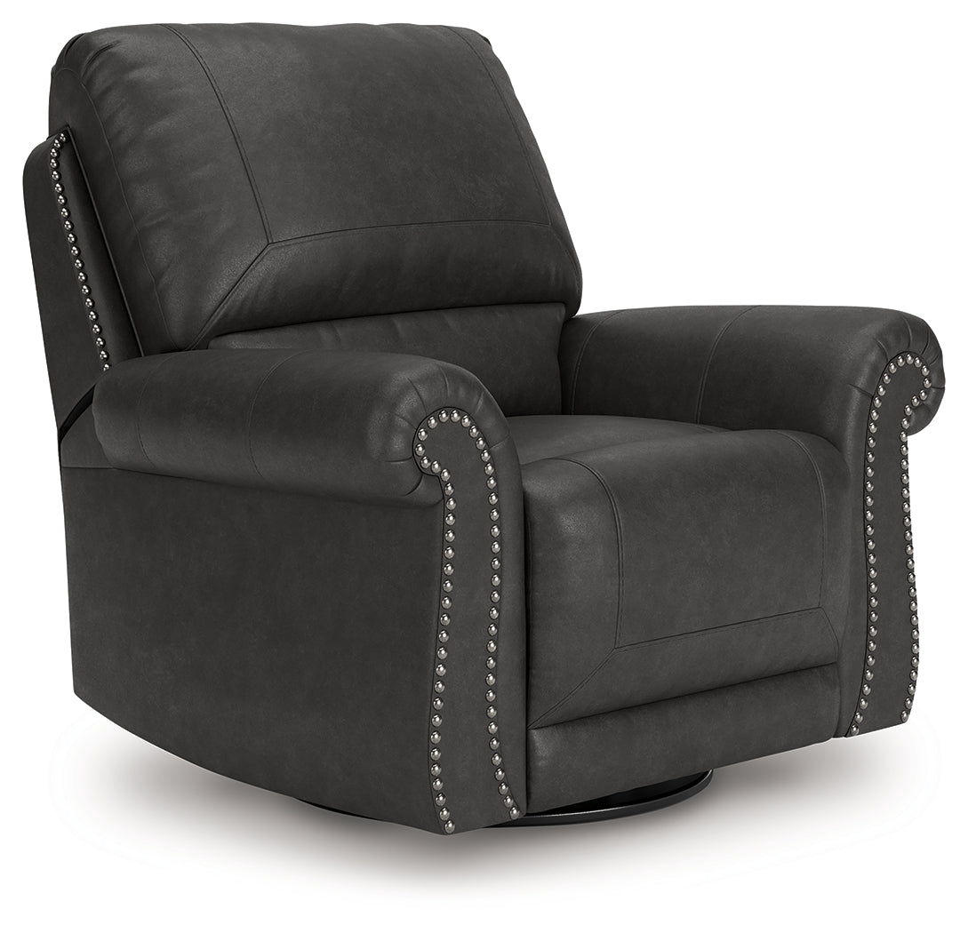 Mega Furniture - Ashley Furniture - Chasemore Living Room - Swivel Glider Recliner / Granite - PC5590361