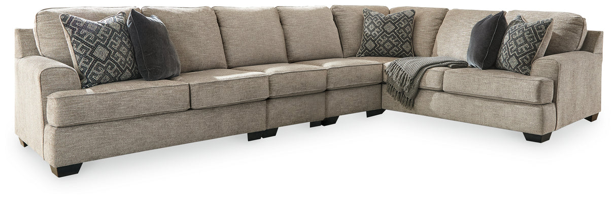 Mega Furniture - Ashley Furniture - Bovarian Sectional - RAF 4-Piece Sectional / Stone - 56103S5