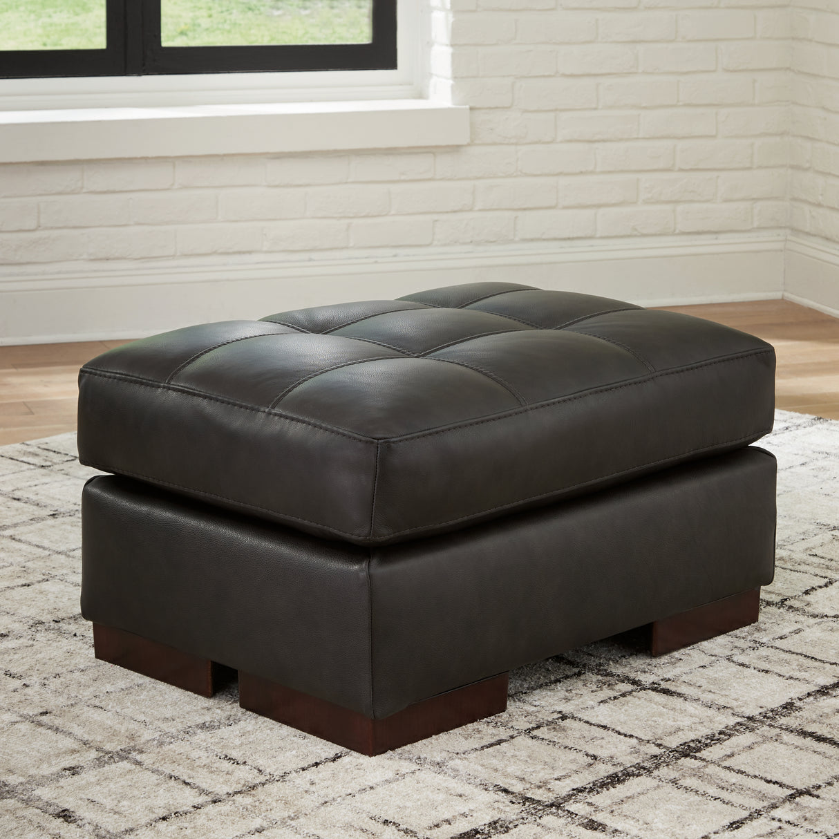 Mega Furniture - Ashley Furniture - Luigi Living Room - Ottoman / Thunder - 5650614
