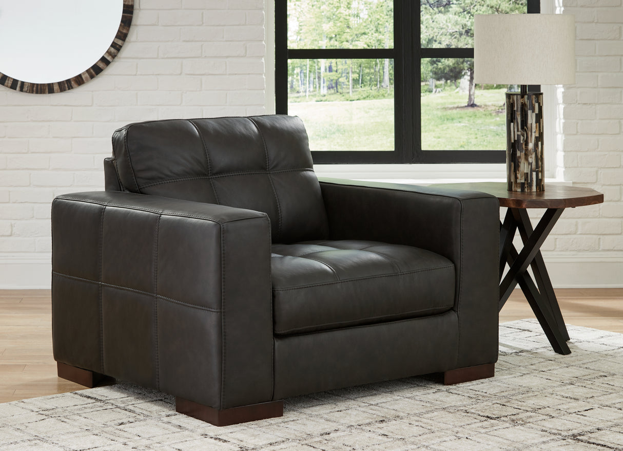 Mega Furniture - Ashley Furniture - Luigi Living Room - Chair and a Half / Thunder - 5650623