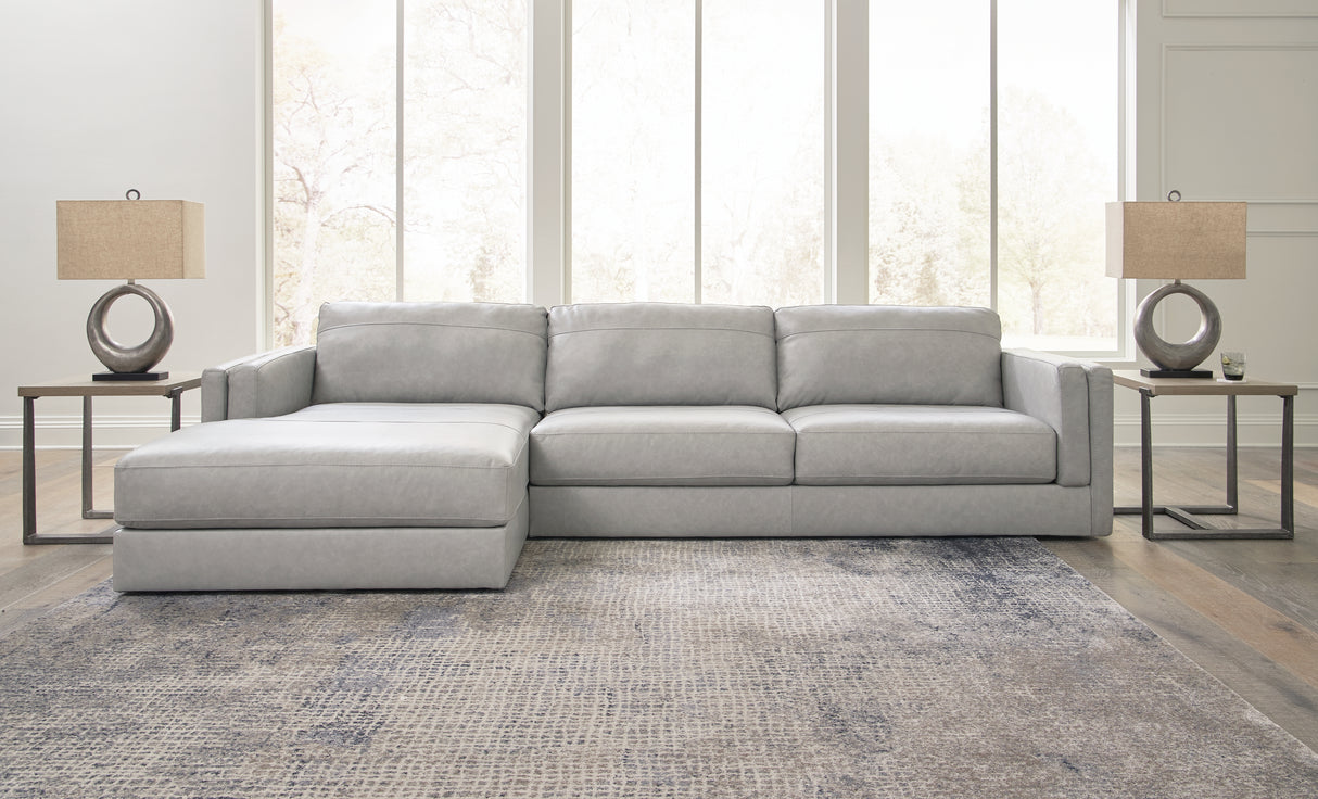 Mega Furniture - Ashley Furniture - Amiata Sectional - LAF Sofa / Glacier - 5740466
