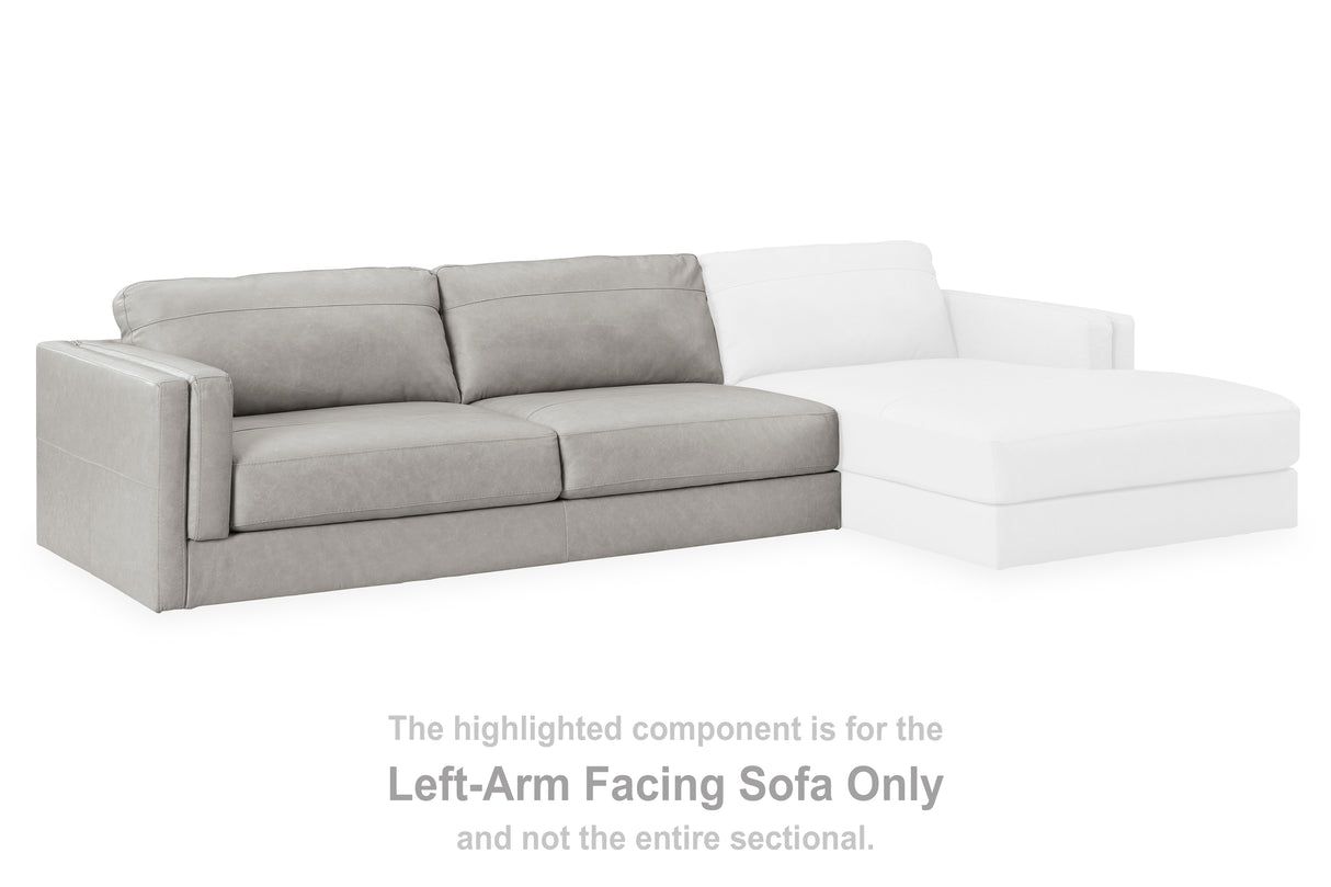 Mega Furniture - Ashley Furniture - Amiata Sectional - LAF Sofa / Glacier - 5740466