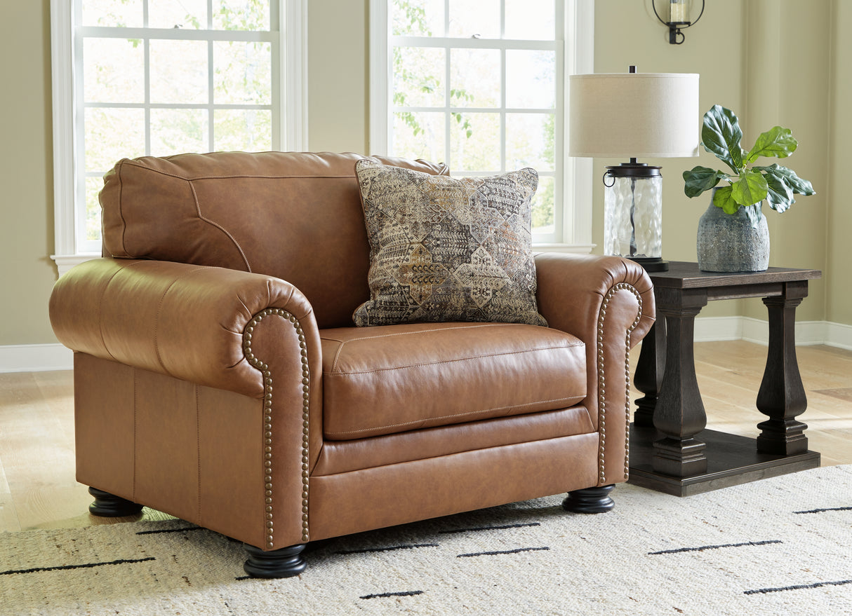 Mega Furniture - Ashley Furniture - Carianna Living Room - Chair and a Half / Caramel - 5760423
