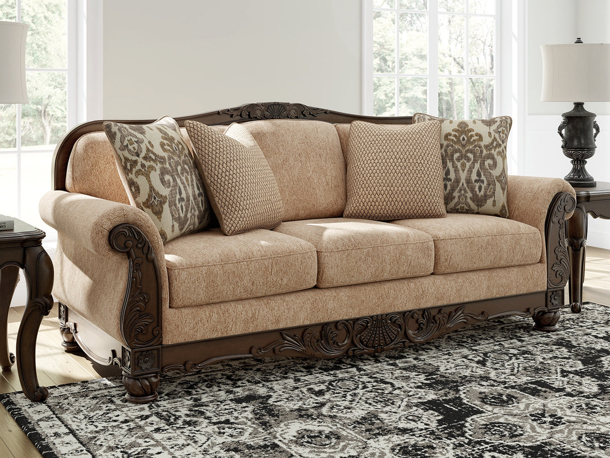 Mega Furniture - Ashley Furniture - Chelsworth Living Room - Sofa / Golden - PC5790538