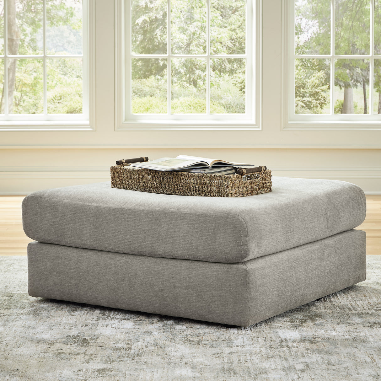 Mega Furniture - Ashley Furniture - Avaliyah Living Room - Oversized Accent Ottoman / Ash - 5810308
