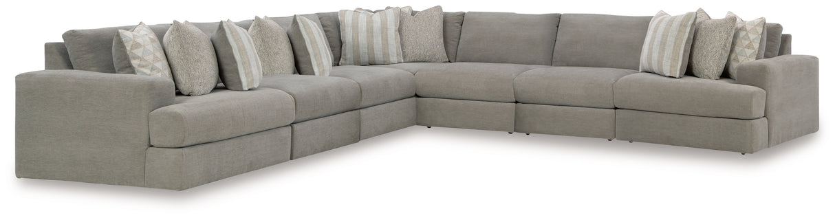 Mega Furniture - Ashley Furniture - Avaliyah Sectional - RAF 7-Piece Sectional / Ash - 58103S8