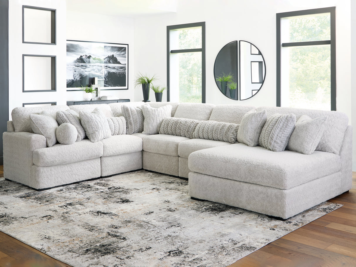 Mega Furniture - Ashley Furniture - Cuddle Plush Sectional - RAF 2-Piece Sectional / Arctic - PC59106S9