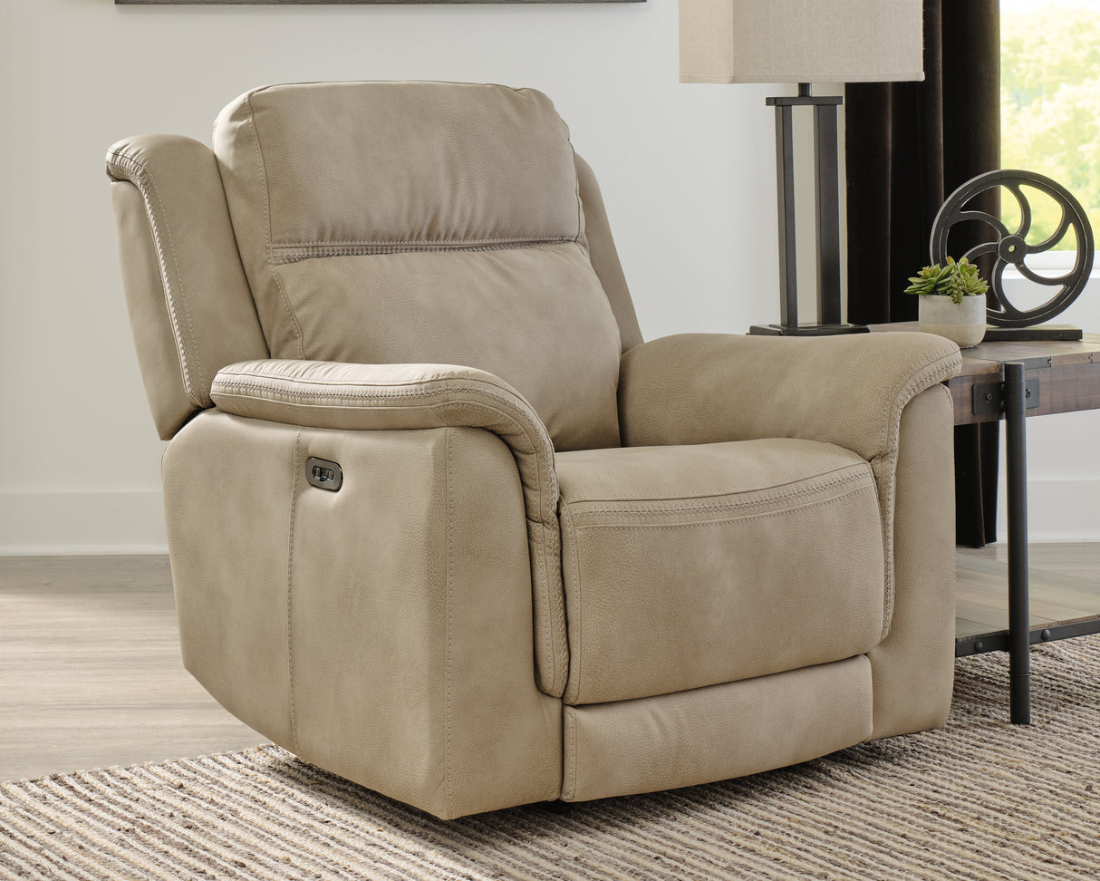 Mega Furniture - Ashley Furniture - Next-Gen DuraPella Living Room - PWR Recliner/ADJ Headrest / Sand - 5930213