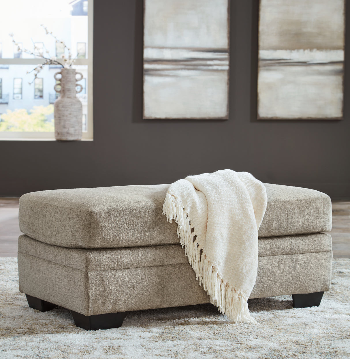 Mega Furniture - Ashley Furniture - Stonemeade Living Room - Ottoman / Taupe - 5950414