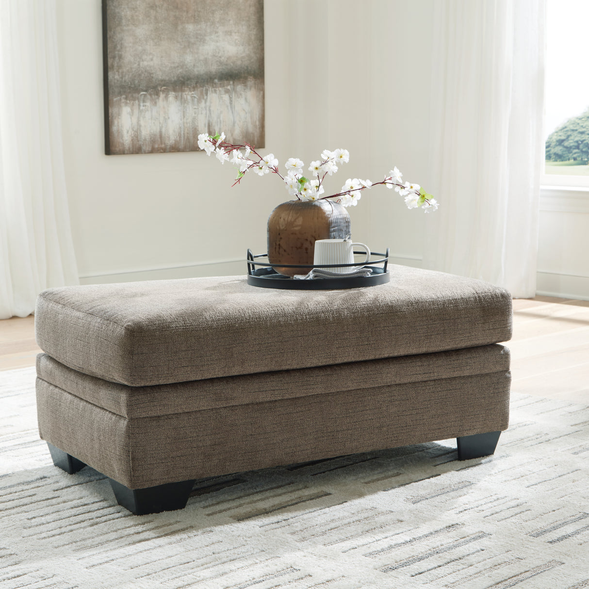 Mega Furniture - Ashley Furniture - Stonemeade Living Room - Ottoman / Nutmeg - 5950514