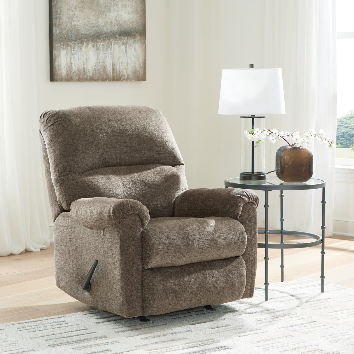 Mega Furniture - Ashley Furniture - Stonemeade Living Room - Rocker Recliner / Nutmeg - 5950525