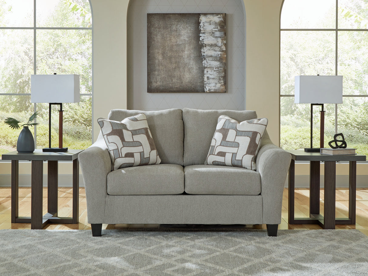Mega Furniture - Ashley Furniture - Willarae Living Room - Loveseat / Taupe - 5980335