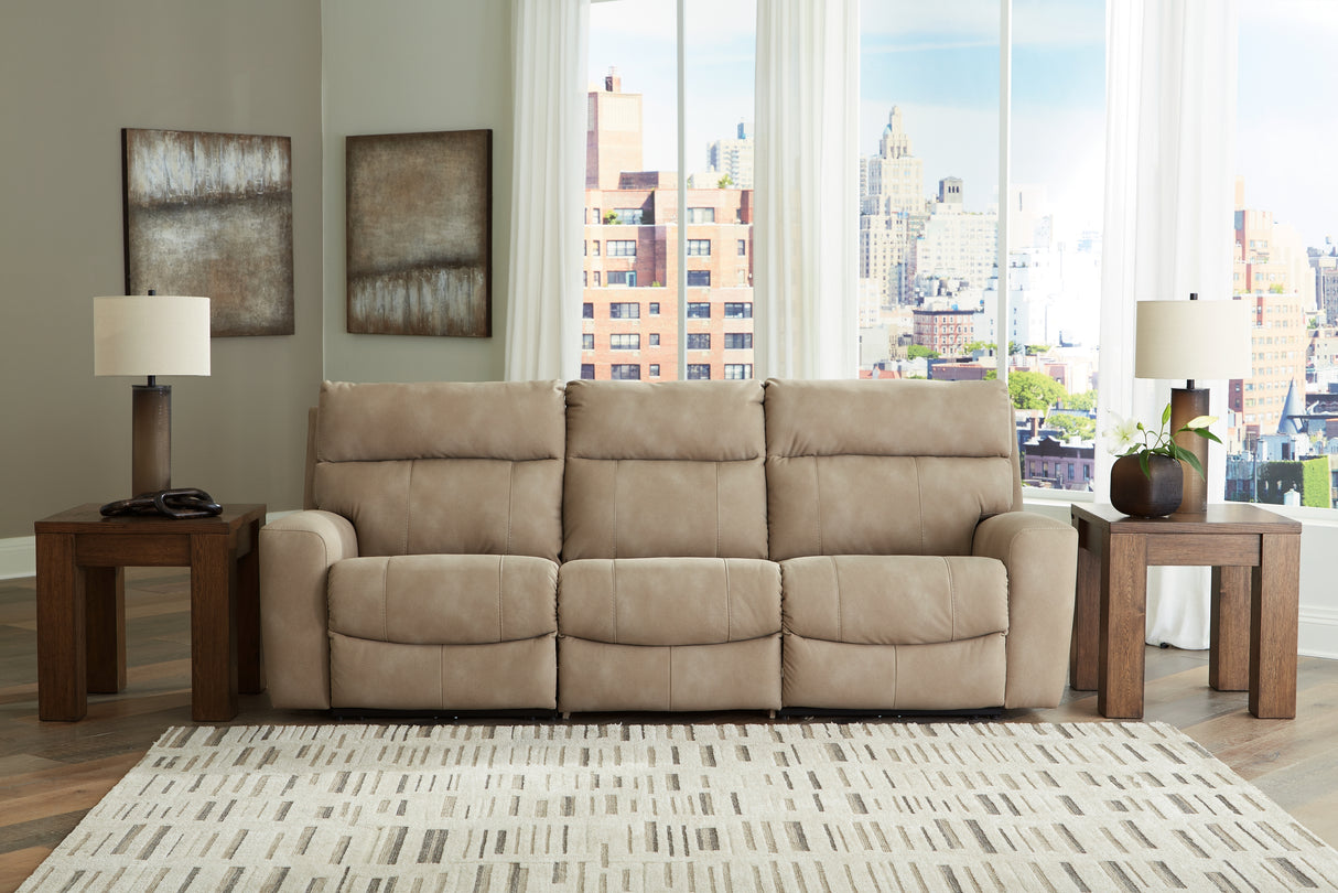 Mega Furniture - Ashley Furniture - Next-Gen DuraPella Sectional - 3-Piece Power Reclining Sectional Sofa / Sand - 61004S2