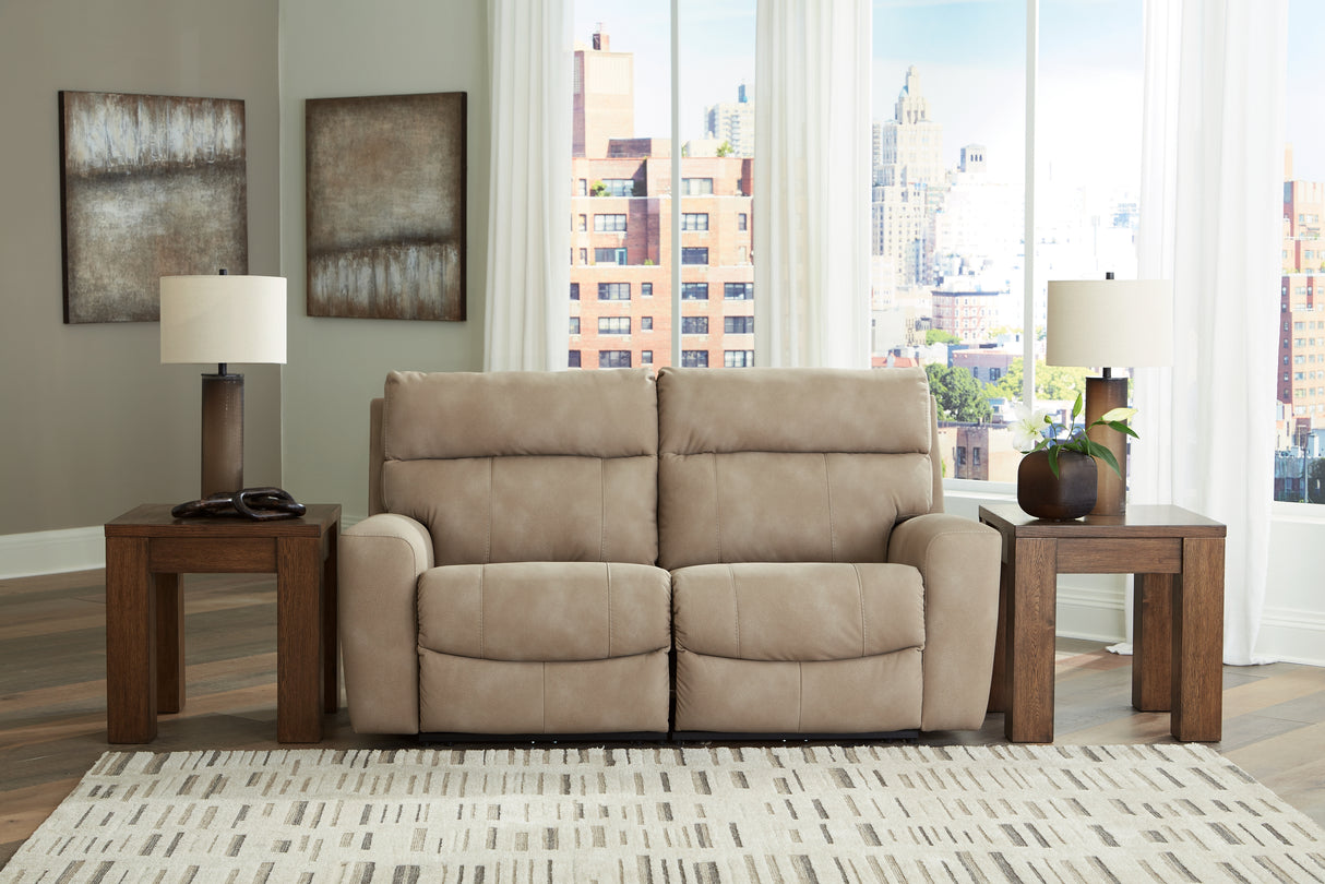 Mega Furniture - Ashley Furniture - Next-Gen DuraPella Sectional - 2-Piece Power Reclining Sectional Loveseat / Sand - 61004S1