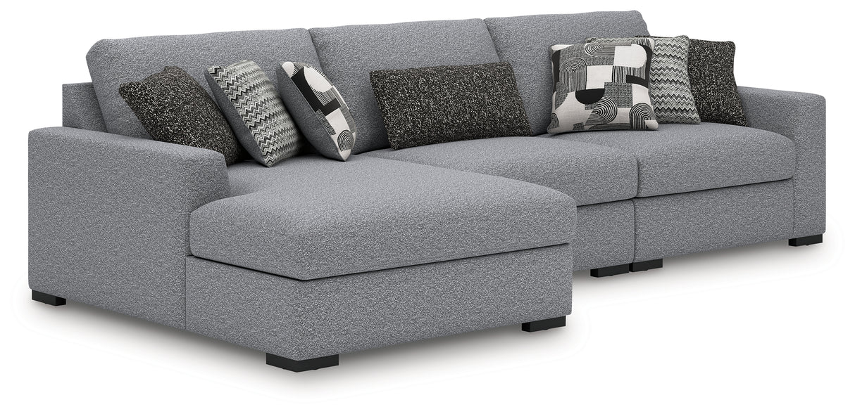 Mega Furniture - Ashley Furniture - Bealton Sectional - RAF 3-Piece Sectional with Chaise / Salt and Pepper - 61305S4