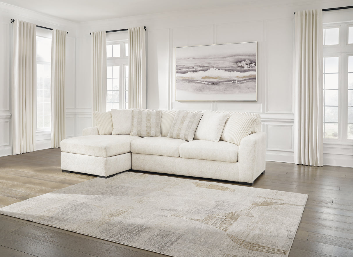 Mega Furniture - Ashley Furniture - Chessington Sectional - RAF 2-Piece Sectional with Chaise / Ivory - 61904S1
