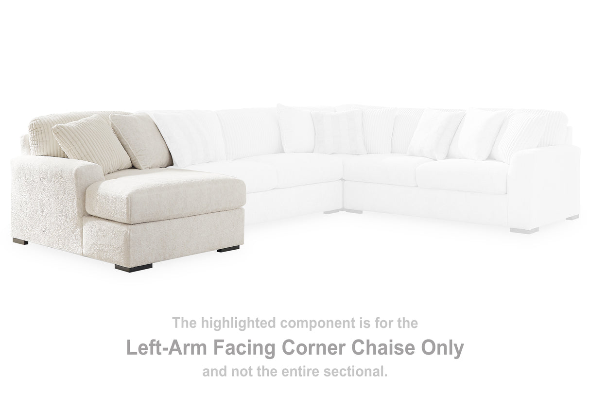 Mega Furniture - Ashley Furniture - Chessington Sectional - LAF Corner Chaise / Ivory - 6190416