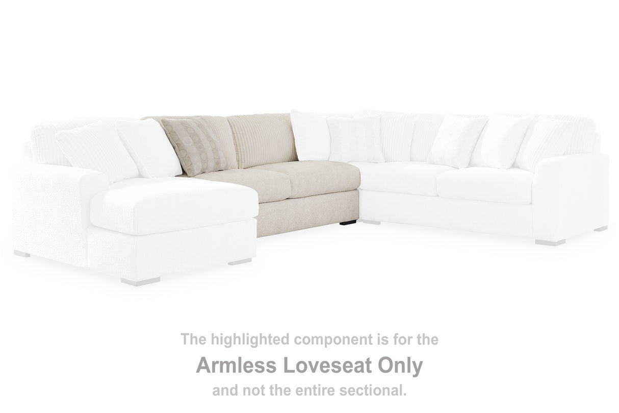 Mega Furniture - Ashley Furniture - Chessington Sectional - Armless Loveseat / Ivory - 6190434