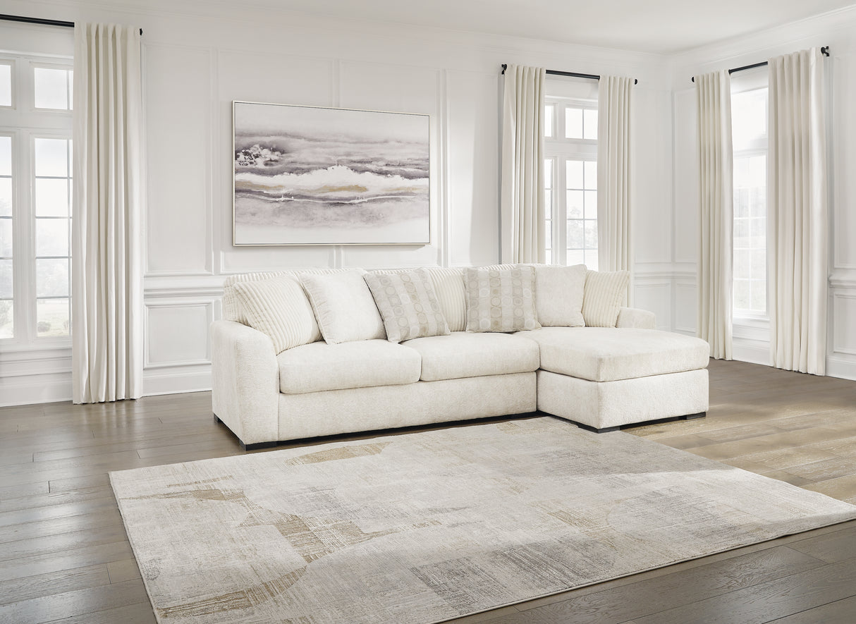 Mega Furniture - Ashley Furniture - Chessington Sectional - LAF 2-Piece Sectional with Chaise / Ivory - 61904S2