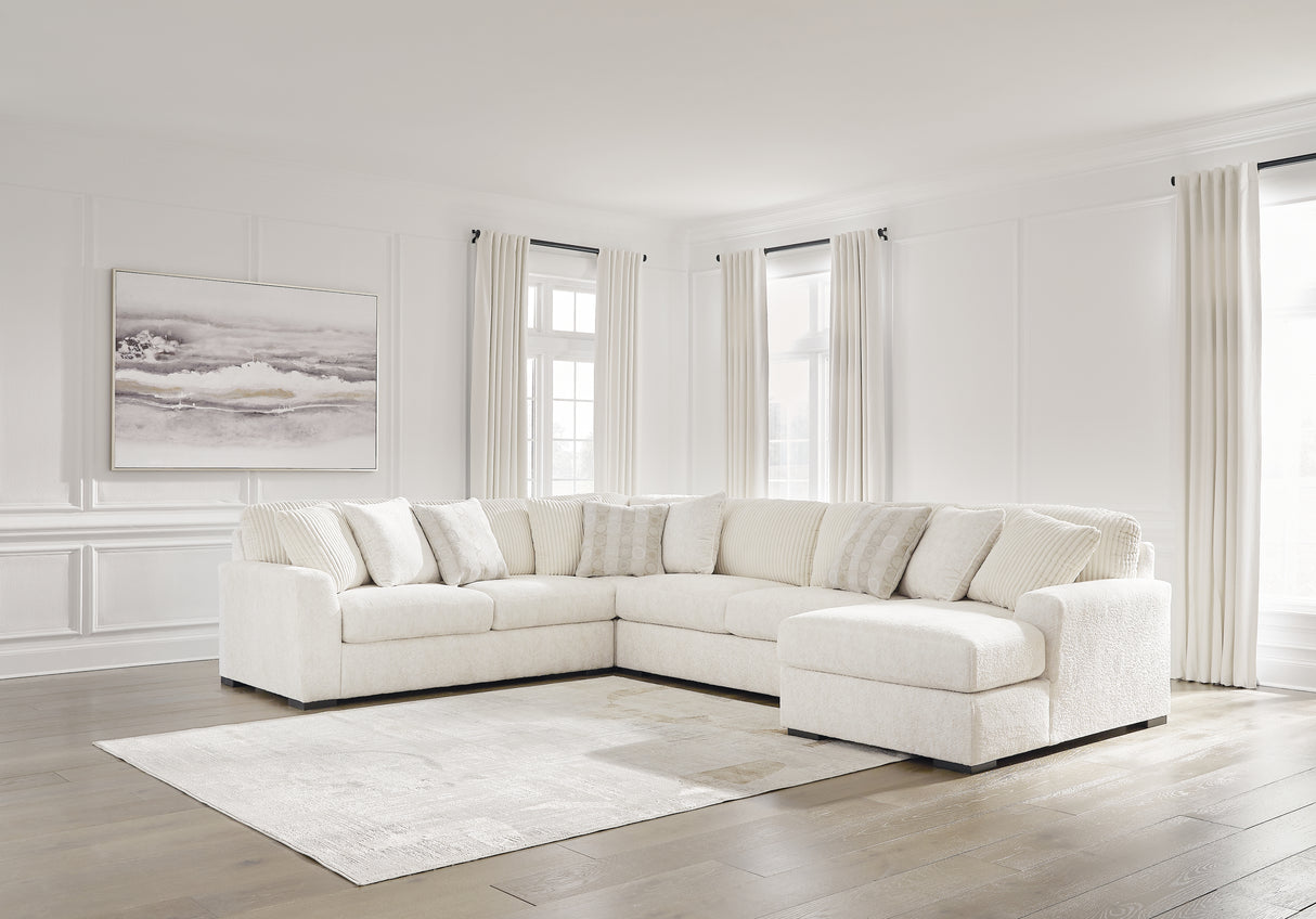 Mega Furniture - Ashley Furniture - Chessington Sectional - LAF 4-Piece Sectional with Chaise / Ivory - 61904S4