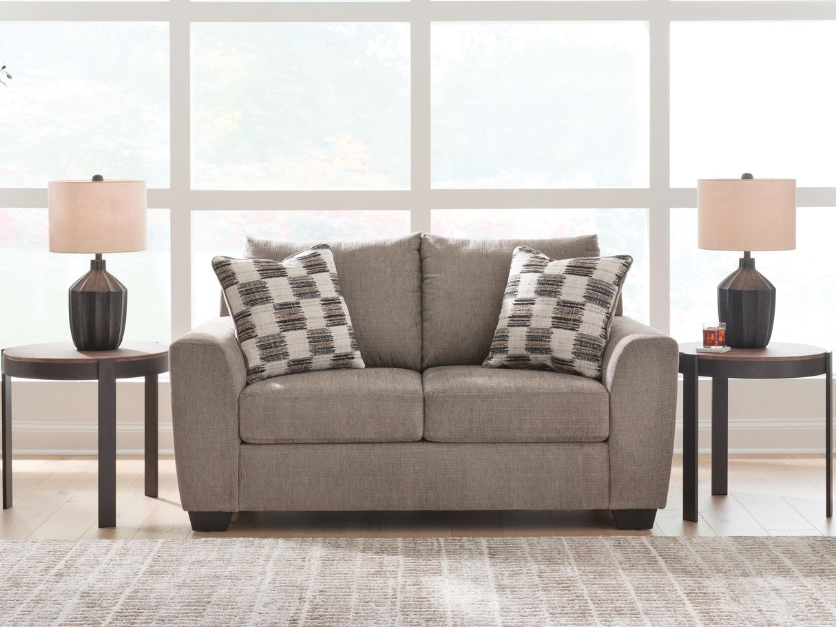 Mega Furniture - Ashley Furniture - Loreo Living Room - Loveseat / Truffle - 6310235