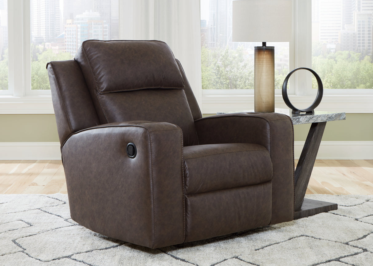Mega Furniture - Ashley Furniture - Lavenhorne Living Room - Rocker Recliner / Umber - 6330625