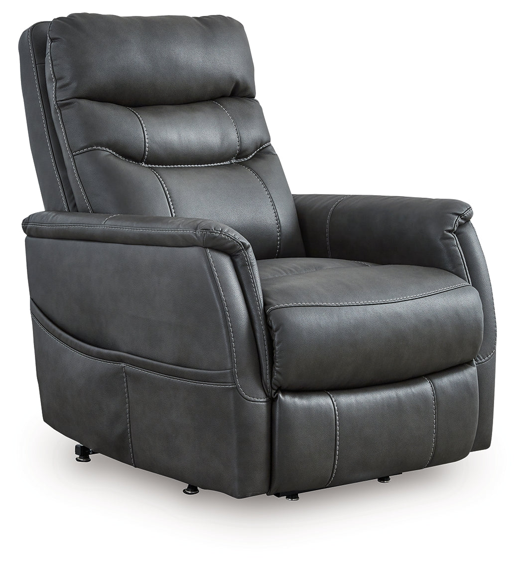 Mega Furniture - Ashley Furniture - Strawbill Living Room - Power Lift Recliner / Sapphire - 6391012