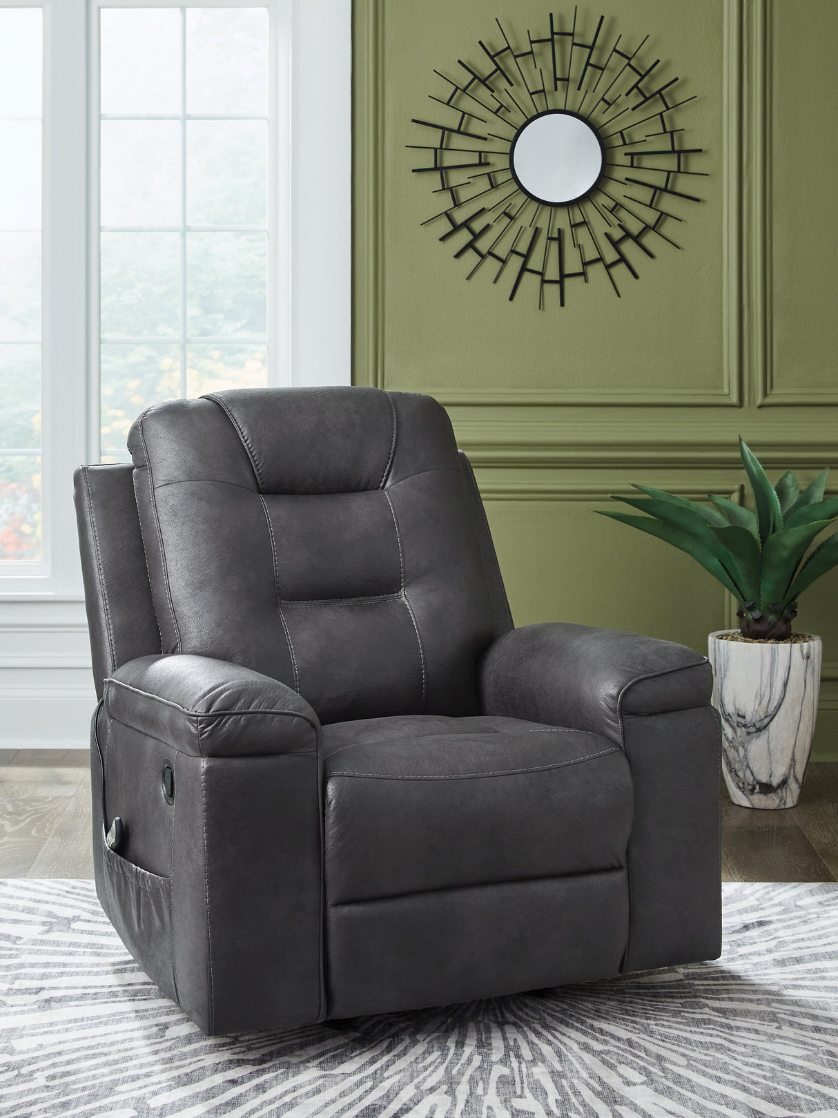 Mega Furniture - Ashley Furniture - Stockworth Living Room - Rocker Recliner / Earth - PC6560425