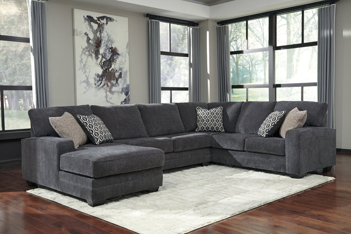 Mega Furniture - Ashley Furniture - Tracling Sectional - RAF 3-Piece Sectional with Chaise / Slate - 72600S1