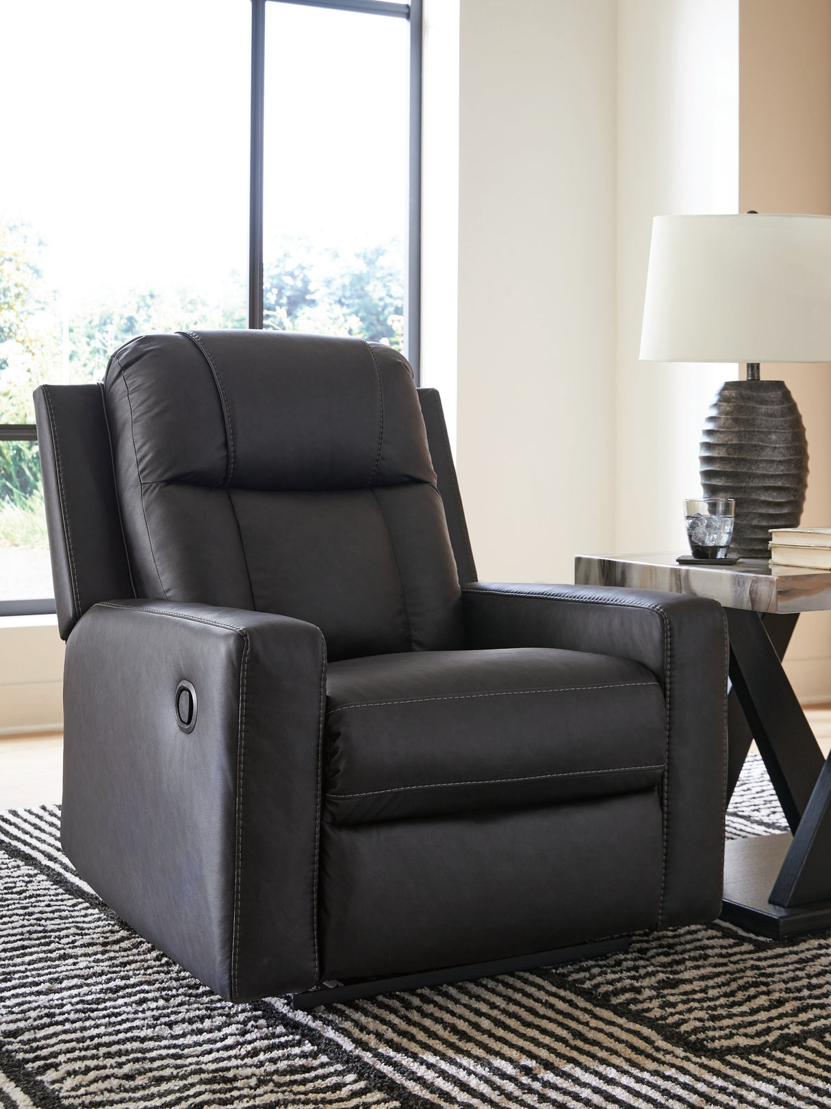 Mega Furniture - Ashley Furniture - Mackmenville Living Room - Zero Wall Recliner / Carbon - 7471329