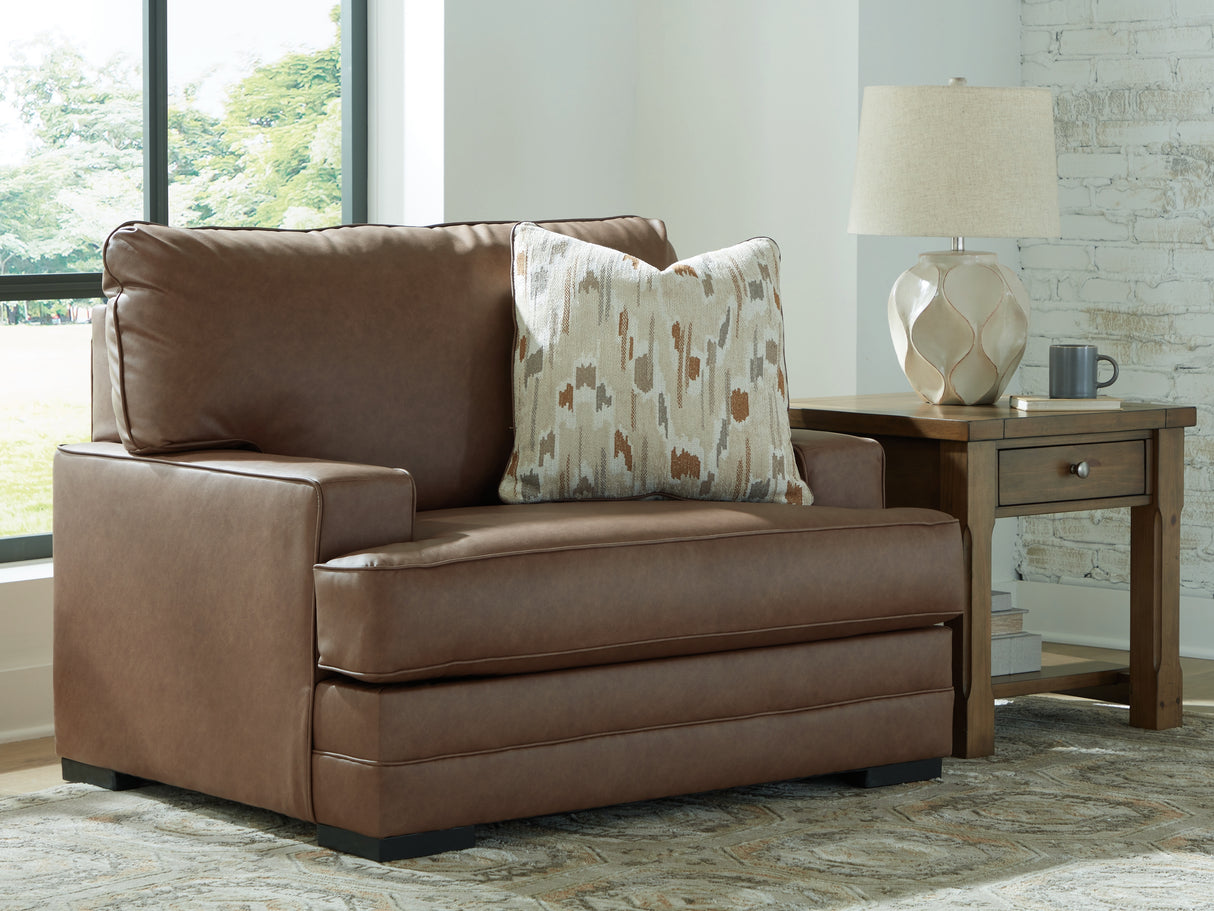 Mega Furniture - Ashley Furniture - VillaCourt Living Room - Chair and a Half / Caramel - 7490923