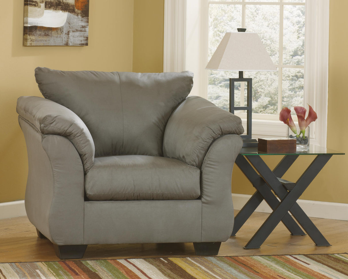 Mega Furniture - Ashley Furniture - Darcy Living Room - Chair / Cobblestone - 7500520