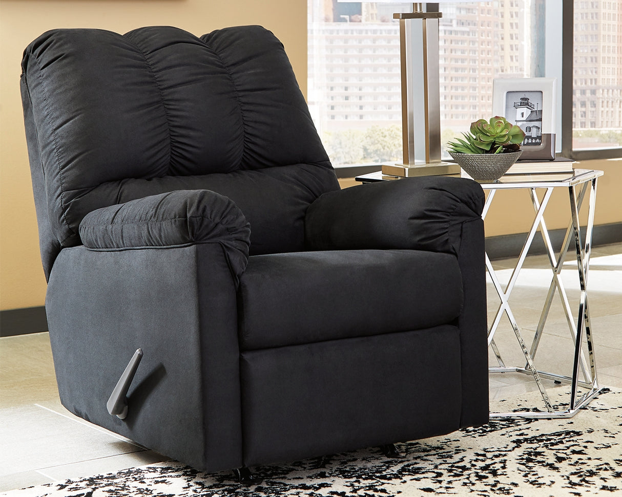 Mega Furniture - Ashley Furniture - Darcy Living Room - Rocker Recliner / Black - 7500825