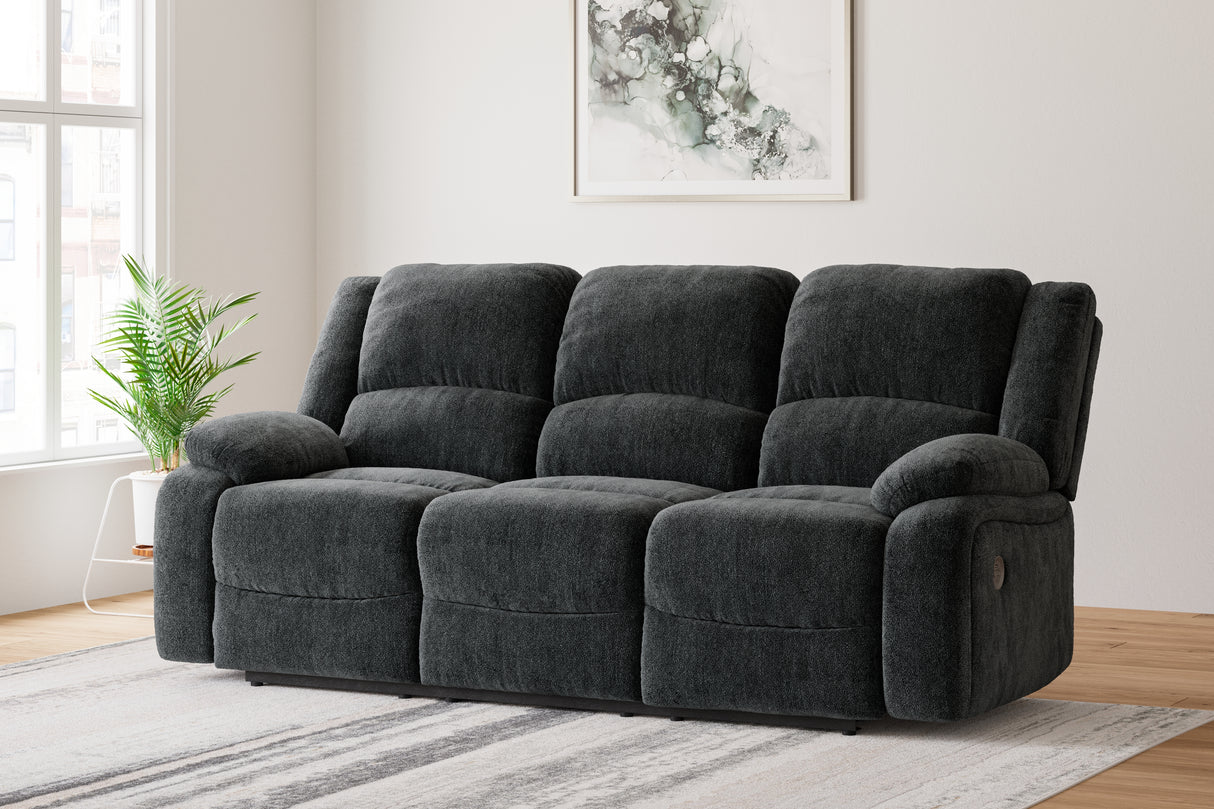 Mega Furniture - Ashley Furniture - Draycoll Living Room - Reclining Power Sofa / Slate - 7650487