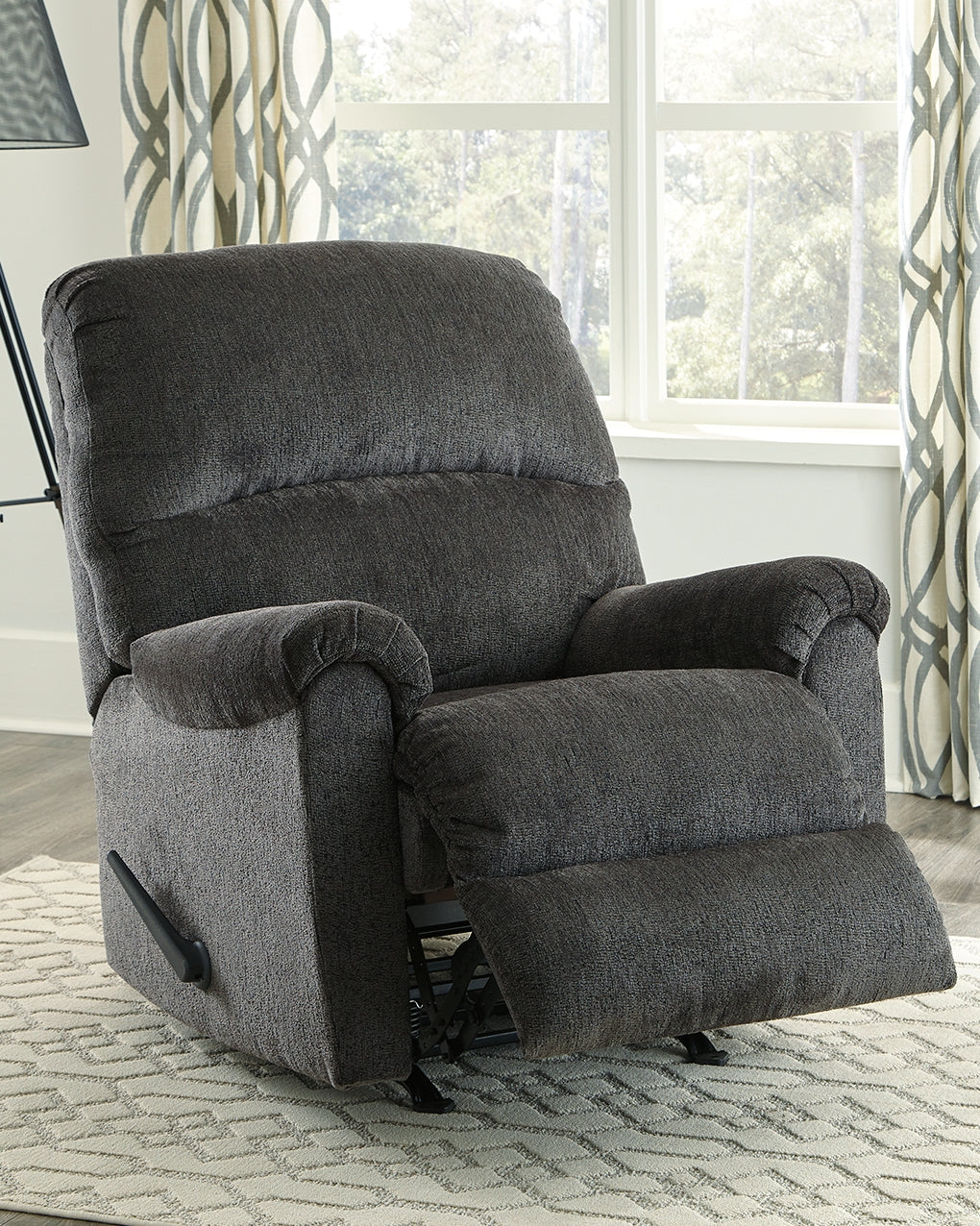 Mega Furniture - Ashley Furniture - Ballinasloe Living Room - Rocker Recliner / Smoke - 8070325