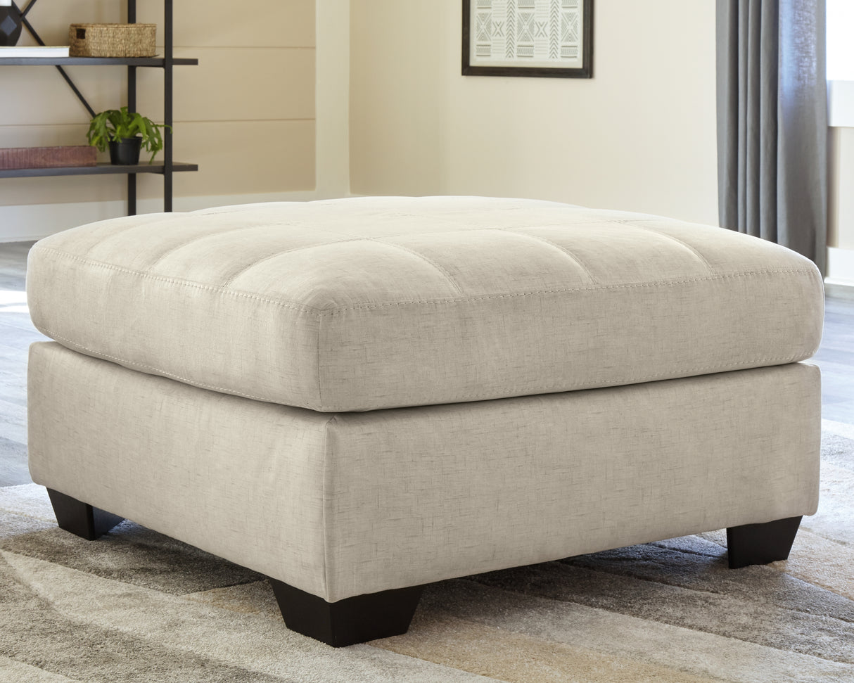 Mega Furniture - Ashley Furniture - Falkirk Living Room - Oversized Accent Ottoman / Parchment - 8080608