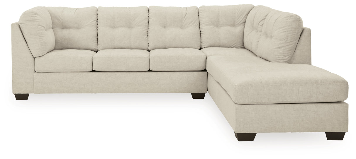 Mega Furniture - Ashley Furniture - Falkirk Sectional - LAF 2-Piece Sectional with Chaise / Parchment - 80806S2