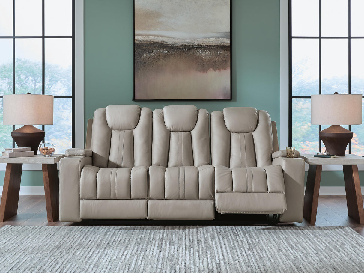Mega Furniture - Ashley Furniture - Elevate Edges Living Room - REC Sofa w/Drop Down Table / Coin - PC8330589