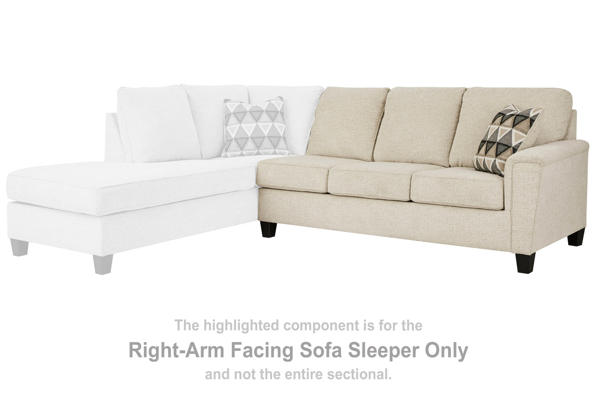 Mega Furniture - Ashley Furniture - Abinger Sectional - RAF Sofa Sleeper / Natural - 8390470